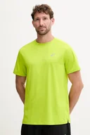 Koszulki męskie - Asics t-shirt do biegania Core kolor zielony gładki 2011D221 - miniaturka - grafika 1