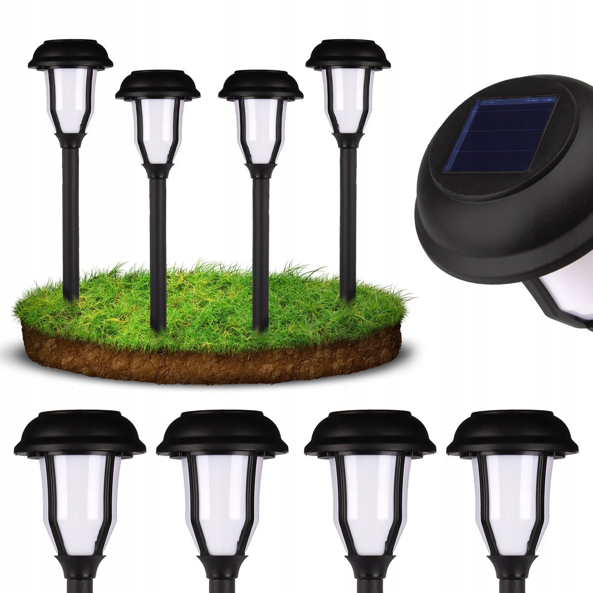 LAMPA SOLARNA OGRODOWA LED wbijana pochodnia 4x OGIEŃ PŁOMIEŃ OZDOBNA