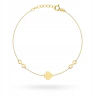 Bransoletki - Złota bransoletka 585 nieskończoność koniczynka - miniaturka - grafika 1