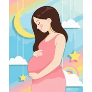 Malowanie po numerach Dziewczyna w ciąży