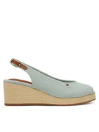 Espadryle damskie - Tommy Hilfiger Espadryle Flag Mid Wedge Espad Slingback FW0FW08595 Błękitny - miniaturka - grafika 1