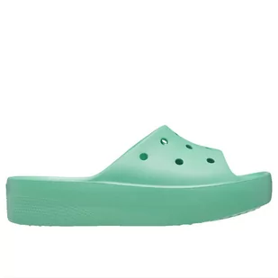 Klapki Crocs Classic Platform Slide 208180-3UG - zielone - Klapki i japonki damskie - miniaturka - grafika 1
