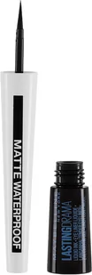 Maybelline New York Wodoodporny eyeliner w płynie Black - Eyelinery - miniaturka - grafika 2