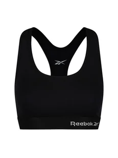 Reebok Biustonosz sportowy "Steffi" w kolorze czarnym - Koszulki sportowe damskie - miniaturka - grafika 1