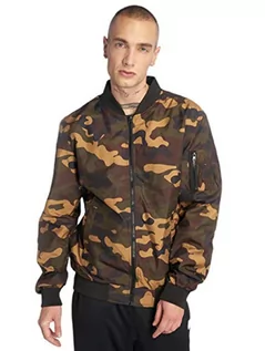 Kurtki męskie - Urban Classics Męska kurtka Light Camo Bomber, Wielokolorowy (Woodcamo 841), L - grafika 1