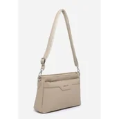 Torebki damskie - Elegancka Stylowa Listonoszka Torebka Damska Beżowa LUIGISANTO Na Ramię - miniaturka - grafika 1