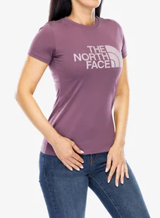 Koszulka bawełniana damska The North Face S/S Easy Tee - midnight mauve/purple chalk - Koszulki i topy damskie - miniaturka - grafika 1