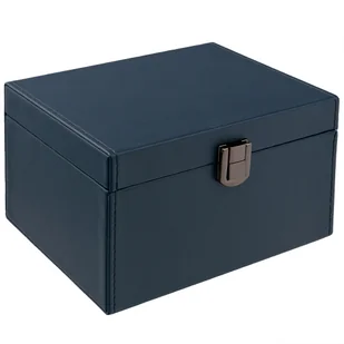 Pudełko Klatka Faradaya na kluczyki samochodowe Keyless (granatowy, czarne zapięcie) - Akcesoria motoryzacyjne - miniaturka - grafika 1