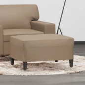 Pufy i podnóżki - vidaXL Podnóżek, cappuccino, 70x55x41 cm, sztuczna skóra - miniaturka - grafika 1