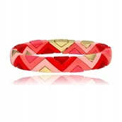 Bransoletki - Bransoletka Kolorowa Lollipops W Wielobarwne Zygzaki Z Żywicy Na Gumce - miniaturka - grafika 1