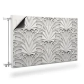 Dekoracje domu - Mata MAGNETYCZNA Na Grzejnik Biała Abstrakcja 3D 90cm x 60cm - miniaturka - grafika 1