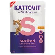 Mokra karma dla kotów - Kattovit Vital Care Sterilised, saszetki z kurczakiem - 24 x 85 g - miniaturka - grafika 1