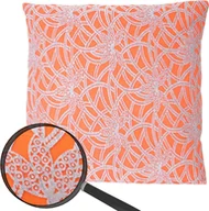 Poduszki dekoracyjne - Poduszka dekoracyjna barokowa, poduszka na sofę poduszka dekoracyjna z wypełnieniem, pomarańczowa 45x45cm - miniaturka - grafika 1