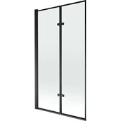 Parawany nawannowe - Mexen Castor parawan nawannowy 2-skrzydłowy 100 x 150 cm, czarny wzór, czarny - miniaturka - grafika 1