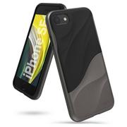 Etui i futerały do telefonów - Ringke Wave hybrydowe etui żelowy pokrowiec z ramką iPhone SE 2022 / SE 2020 / iPhone 8 / iPhone 7 czarny (WVAP0028) - miniaturka - grafika 1