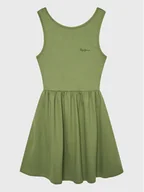 Sukienki i spódniczki dla dziewczynek - Pepe Jeans Sukienka codzienna Godivay PG951588 Zielony Regular Fit - miniaturka - grafika 1