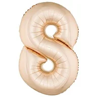 Balony i akcesoria - GoDan Balon foliowy cyfra 8, 34", szampańska FG-C85RZ8 - miniaturka - grafika 1