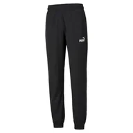 Spodnie sportowe męskie - Puma Active Wovenpant, męskie spodnie dresowe, Czarne - miniaturka - grafika 1