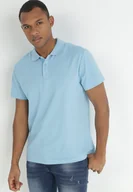 Koszulki męskie - Jasnoniebieska Koszulka Polo z Krótkim Rękawem Wakeish - miniaturka - grafika 1