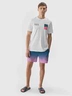 Koszulki męskie - T-shirt z nadrukiem męski 4F - miniaturka - grafika 1