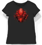 Koszulki i topy damskie - Koszulka damska czarna z nadrukiem czerwonej zbroi dla fanów postapokaliptyki XL - miniaturka - grafika 1