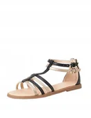 Sandały damskie - Geox Sandały Dziewczęce Na Lato Sprzączki 41 J1A - miniaturka - grafika 1