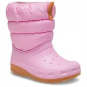 Śniegowce damskie - Dziecięce Ocieplane Buty Zimowe Śniegowce Crocs Classic Neo Puff Boot 19-20 - miniaturka - grafika 1