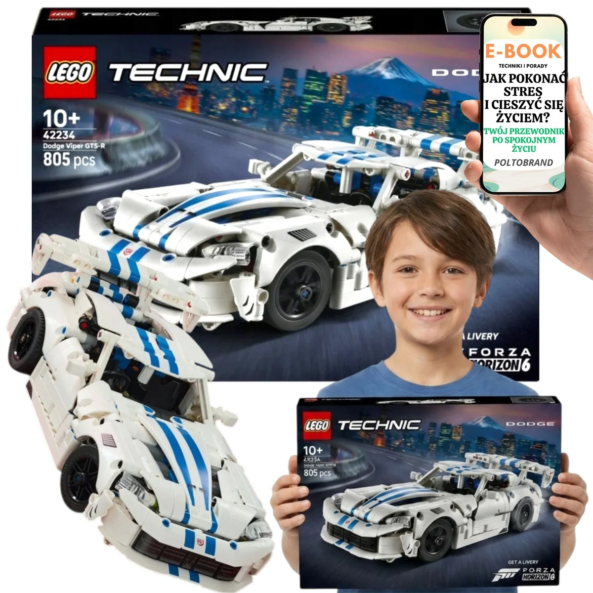 LEGO Technic Dodge Viper Silnik V10 Prezent Dla Dziecka 42234