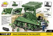 Klocki - Cobi, czołg amerykański HC WWII M4 A3 SHERMAN W/T34 CALLIPE 1165KL - miniaturka - grafika 1