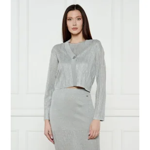 Armani Exchange Bluzka Cropped Fit - Bluzki damskie - miniaturka - grafika 1