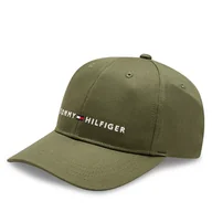 Czapki dla dzieci - Czapka z daszkiem Tommy Hilfiger Essential Cap AU0AU01667 Khaki - miniaturka - grafika 1