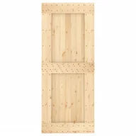 Drzwi wewnętrzne - Drzwi przesuwne z osprzętem, 85x210 cm, lite drewno sosnowe 8721012081673 - miniaturka - grafika 1