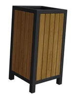 Pozostałe meble ogrodowe - Drewniany ogrodowy kosz na śmieci 24 kolory E0-G50 - miniaturka - grafika 1