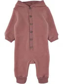 Pajacyki dla niemowląt - mikk-line Wełniany kombinezon w kolorze szaroróżowym - miniaturka - grafika 1