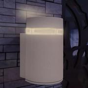 Lampy ścienne - vidaXL Zewnętrzny, półcylindryczny szary kinkiet, aluminium - miniaturka - grafika 1