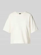 Koszulki i topy damskie - T-shirt o kroju oversized z wyhaftowanym logo - miniaturka - grafika 1