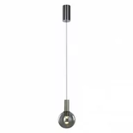 Lampy sufitowe - Italux LAMPA wisząca ARIA MD17012002-1A minimalistyczna OPRAWA zwis LED 6W szklana kula ball przydymiona MD17012002-1A - miniaturka - grafika 1