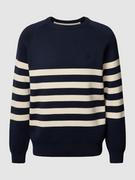 Swetry męskie - Sweter z dzianiny ze wzorem w paski model ‘ALBERTOS’ - miniaturka - grafika 1