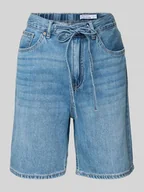 Spodenki damskie - Szorty jeansowe o kroju relaxed fit z mieszanki bawełny i lyocellu model ‘VILLA’ - miniaturka - grafika 1