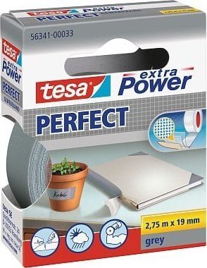 Tesa tesa extra Power Perfect Gewebeband 2,75m 19mm grau