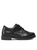 Buty dla chłopców - Tommy Hilfiger Półbuty Low Cut Lace Up Shoe T3B4-33174-1355 Czarny - miniaturka - grafika 1