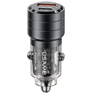 Ładowarki samochodowe - USAMS Ład. sam. C36 USB+USB-C 95W Fast Charge czarny/black CC176CC01 (US-CC176) - miniaturka - grafika 1