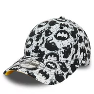 Czapki dla dzieci - Czapka z daszkiem New Era Kids Super Aop 940 Batman 60435030 S Biały - miniaturka - grafika 1