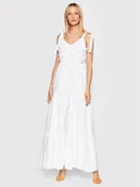 Sukienki - Fracomina Sukienka letnia FP22SD3012W40001 Biały Regular Fit - miniaturka - grafika 1