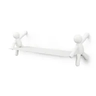 Półki do salonu - Umbra Metalowa Półka Ścienna Buddy 46X14X15 Biała - miniaturka - grafika 1