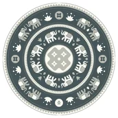 Maty do jogi - Okrągła mata do jogi ELEPHANTS - miniaturka - grafika 1