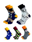 Skarpetki męskie - Xintao, Skarpety męskie, 5 par, zwierzęta, rozmiar 39-42 - miniaturka - grafika 1