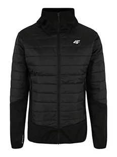 4F Męska kurtka hybrydowa Kumh060 Jeans, Deep Black, S, głęboka czerń, S - Kurtki męskie - miniaturka - grafika 1