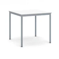Stoły - B2B Partner Stół do jadalni, blat biały 800 x 800 mm, podstawa ciemnoszara 555752 - miniaturka - grafika 1