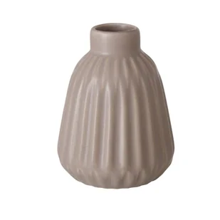 Porcelanowy wazon dekoracyjny Esko, szary mat - Wazony i flakony - miniaturka - grafika 1